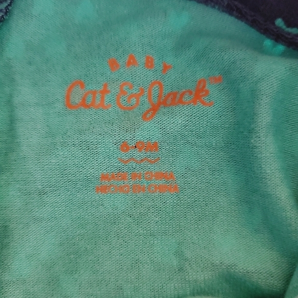 K1198 * Cat & Jack Girls Heart Print Leggings Blue Green Size 6/9M - Picture 4 of 6